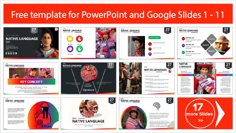 Faça o download de modelos gratuitos do Dia da Língua Nativa para temas do PowerPoint e do Google Slides.