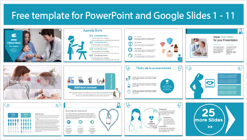 Descargar gratis plantillas de Pediatría para PowerPoint y temas Google Slides.