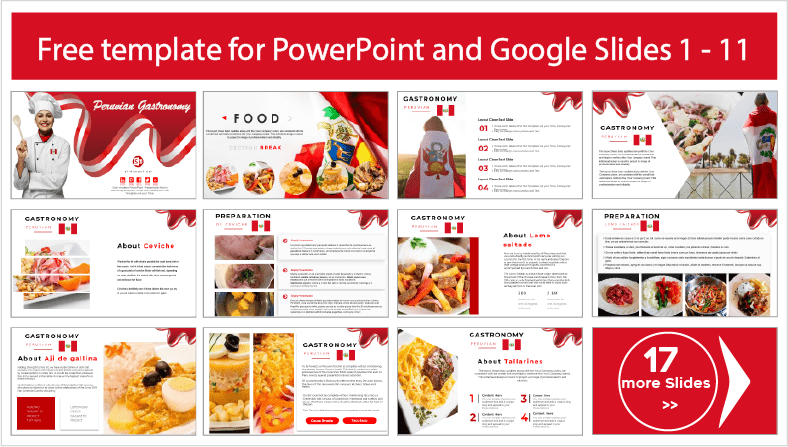 Téléchargez gratuitement des modèles de documents sur la cuisine péruvienne pour PowerPoint et Google Slides.
