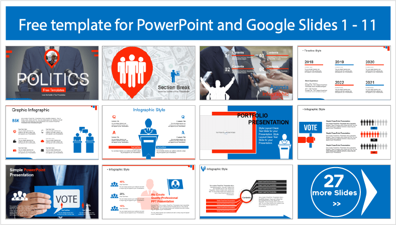 Laden Sie kostenlose Politik-PowerPoint-Vorlagen und Google Slides-Themen herunter.