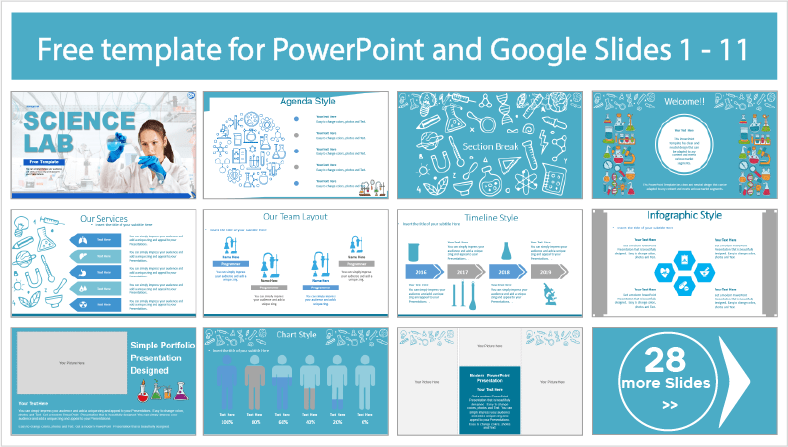 Laden Sie kostenlose wissenschaftliche Laborvorlagen für PowerPoint und Google Slides herunter.