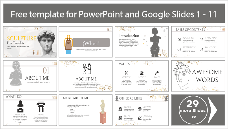 Faça o download gratuito de modelos para PowerPoint de Escultura e temas para Google Slides.