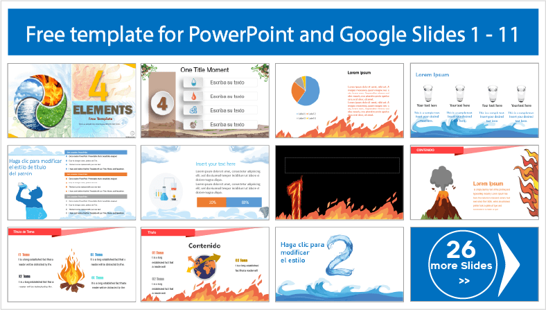 Faça o download gratuito dos modelos do 4 Elements para PowerPoint e dos temas para Google Slides.