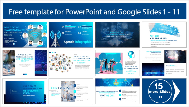 World Telecommunication and Information Society Day template for free download in PowerPoint and Google Slides themes.
