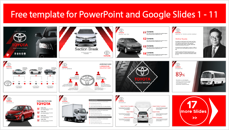 Descargar gratis plantillas de Toyota para PowerPoint y temas Google Slides.