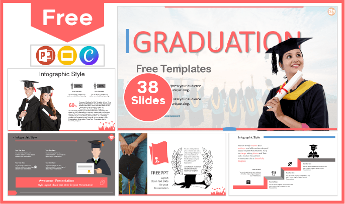 Modelo gratuito de graduação para PowerPoint e Google Slides.