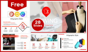 Free Sewing Template for PowerPoint and Google Slides.