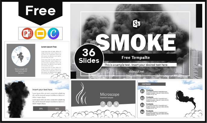 Modèle gratuit de fumée pour PowerPoint et Google Slides.