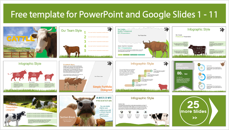 Free Downloadable Cattle Templates for PowerPoint and Google Slides Themes.