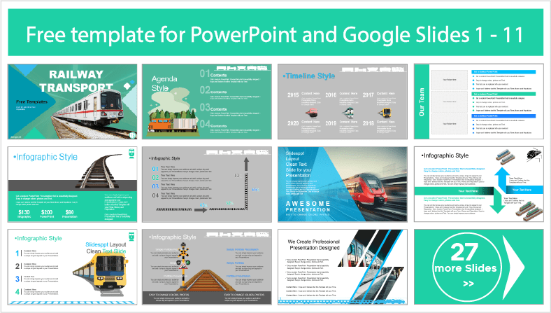 Téléchargez gratuitement des modèles de documents sur le transport ferroviaire pour PowerPoint et Google Slides.