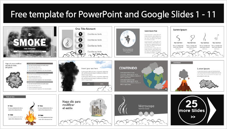 Smoke free downloadable PowerPoint templates and Google Slides themes.