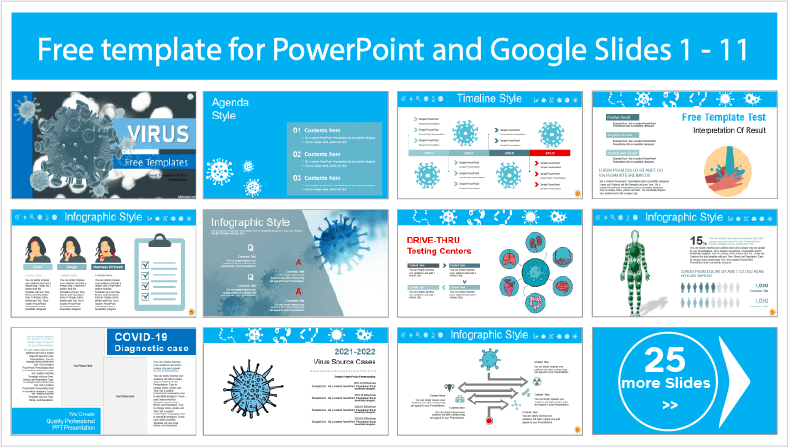Faça o download gratuito de modelos para PowerPoint sobre vírus e temas para Google Slides.