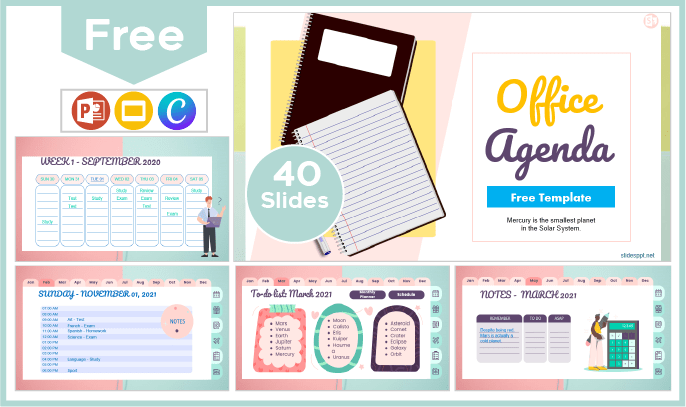 Free school agenda template for PowerPoint and Google Slides.