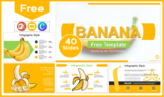 Free Bananas Template for PowerPoint and Google Slides.
