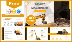 Free Heavy Machinery Template for PowerPoint and Google Slides.