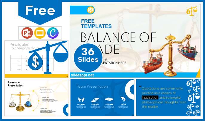 Free Trade Balance Template for PowerPoint and Google Slides.