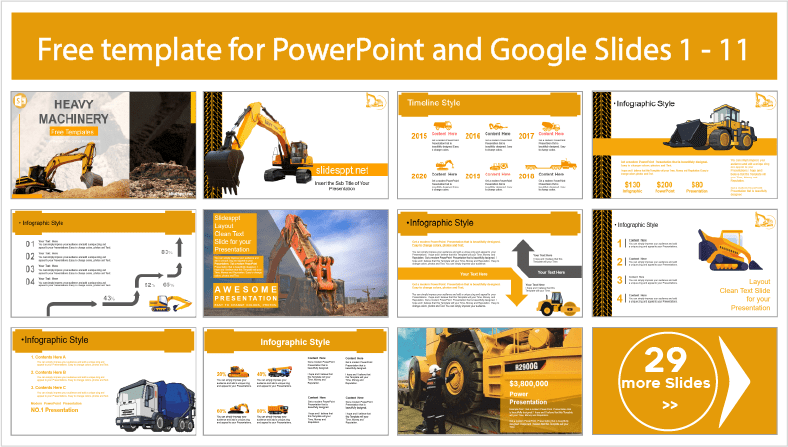 Heavy Machinery Templates for free download in PowerPoint and Google Slides themes.