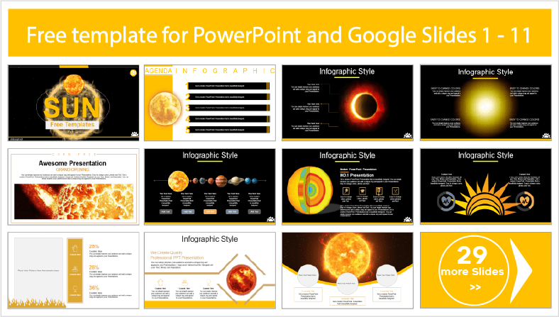 Free downloadable Sun templates for PowerPoint and Google Slides themes.