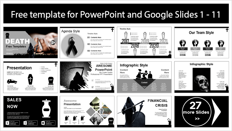 Death Templates for free download in PowerPoint and Google Slides themes.