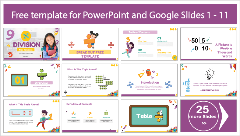 Division templates for free download in PowerPoint and Google Slides themes.