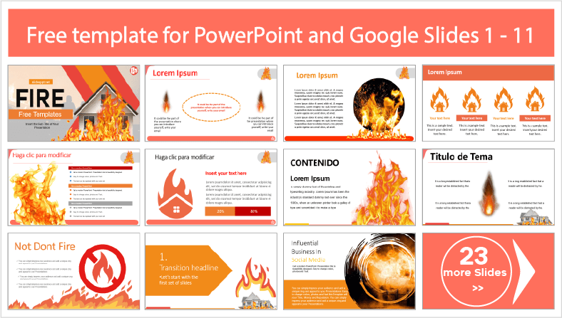 Fire Templates for free download in PowerPoint and Google Slides themes.