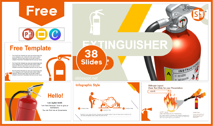 Kostenlose Feuerlöscher-Vorlage für PowerPoint und Google Slides.