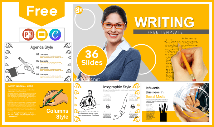 Free Writing Template for PowerPoint and Google Slides.