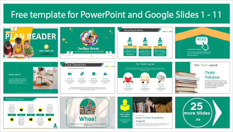 Free downloadable Reader Plan templates for PowerPoint and Google Slides themes.