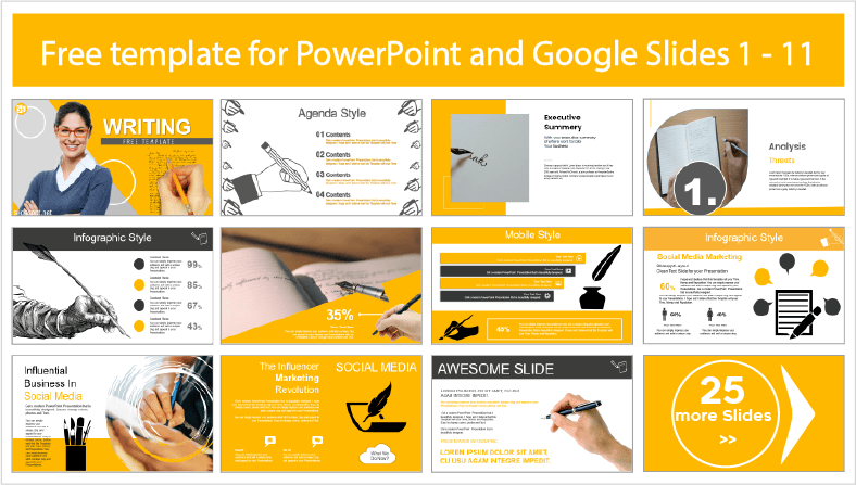 Free Downloadable Writing Templates for PowerPoint and Google Slides Themes.