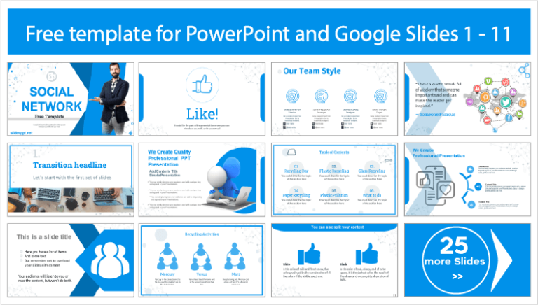 Social Network Template - PowerPoint Templates and Google Slides