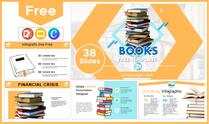 Plantilla de Libros gratis para PowerPoint y Google Slides.