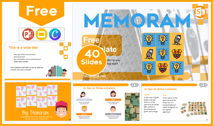 Free Memory Game Template for PowerPoint and Google Slides.