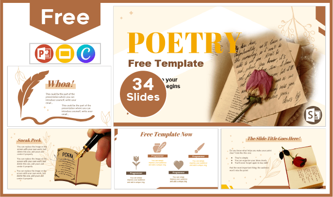Plantilla de Poesía gratis para PowerPoint y Google Slides.