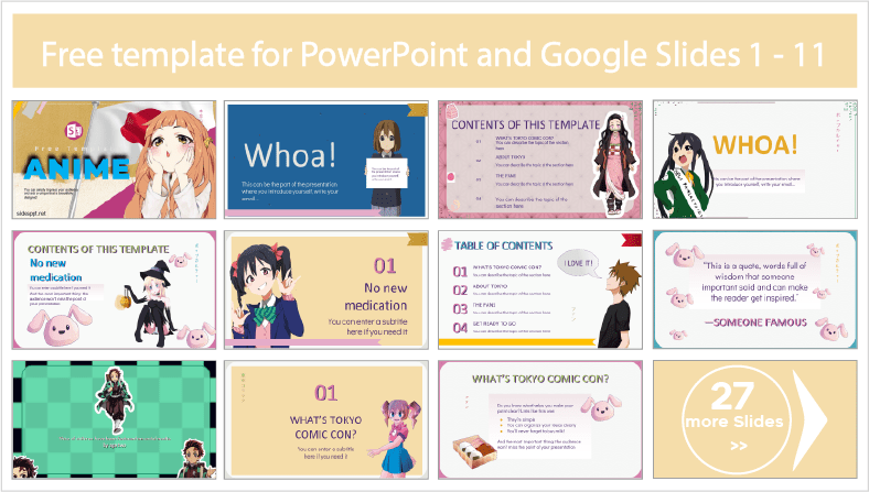 Anime Style Templates for Free Download in PowerPoint and Google Slides Themes.