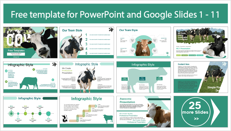 Cow Templates for free download in PowerPoint and Google Slides themes.