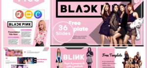 Plantilla de Blackpink gratis para PowerPoint y Google Slides.