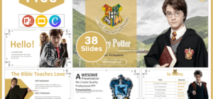 Free Harry Potter Template for PowerPoint and Google Slides.