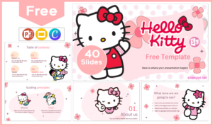 Free Hello Kitty Template for PowerPoint and Google Slides.