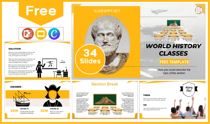Free History Lesson Template for PowerPoint and Google Slides.