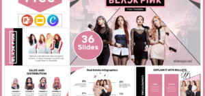 Free modern Blackpink template for PowerPoint and Google Slides.