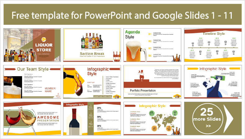 Téléchargez gratuitement des modèles PowerPoint et des thèmes Google Slides pour Liquor Store.