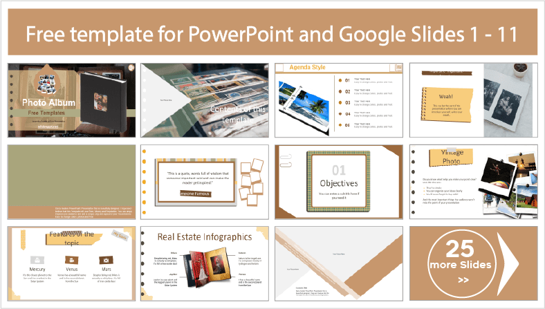 Descargar gratis plantillas estilo Álbum de Fotos para PowerPoint y temas Google Slides.