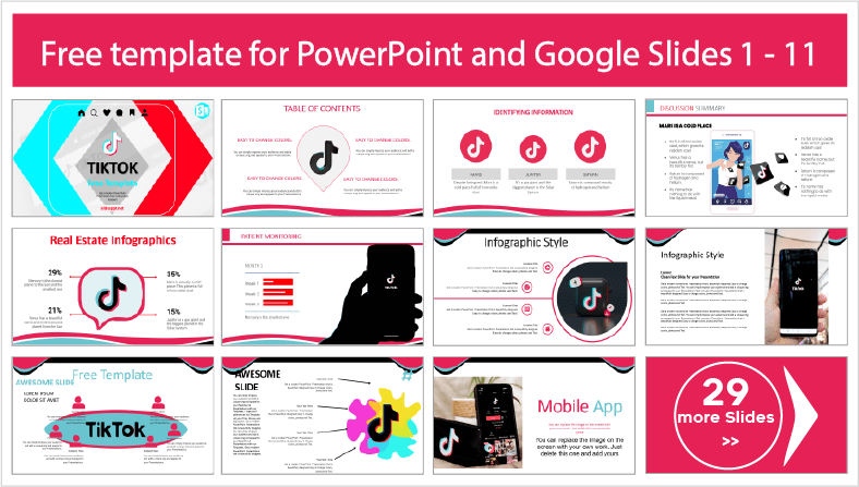 Faça o download gratuito de modelos para PowerPoint e temas para Google Slides do Tik Tok.