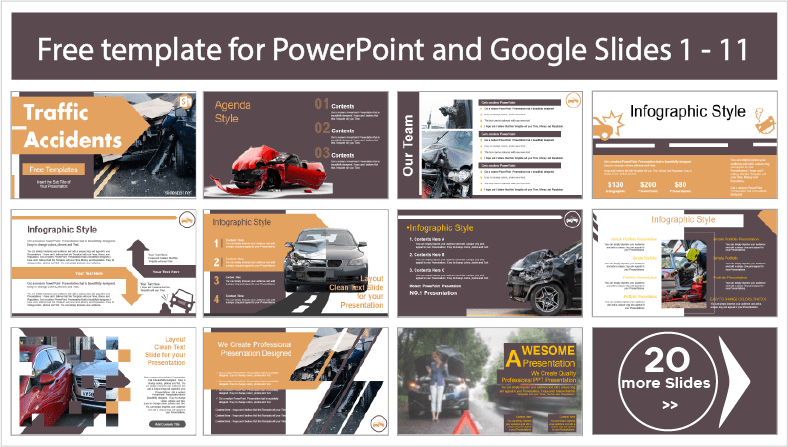 Traffic Accident Templates for free download in PowerPoint and Google Slides themes.