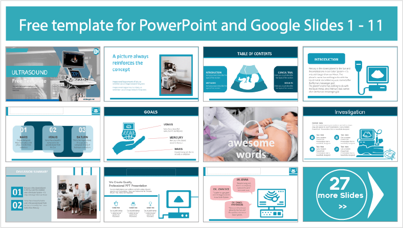 Descargar gratis plantillas de Ultrasonido para PowerPoint y temas Google Slides.