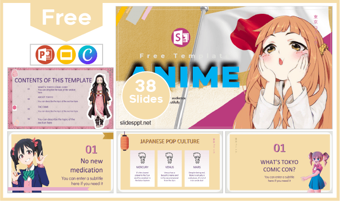 Free Anime Style Template for PowerPoint and Google Slides.
