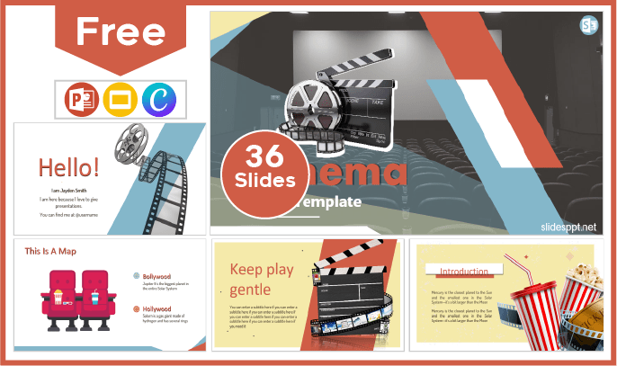 Free Cinema Template for PowerPoint and Google Slides.