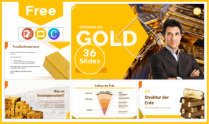 Free Gold Template for PowerPoint and Google Slides.