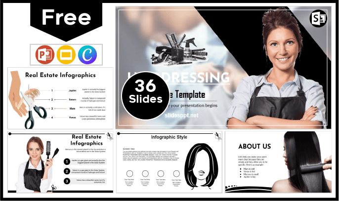 Free Hairdresser Template for PowerPoint and Google Slides.