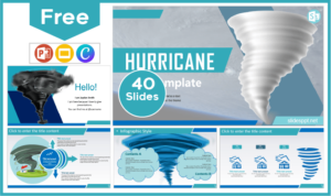 Free hurricane template for PowerPoint and Google Slides.